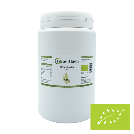 Chlorella Algen BIO 500g Pulver feine-algen Sonderangebot