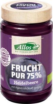 Allos Frucht Pur Aufstrich Heidelbeere 75% BIO 250g