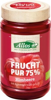 Allos Frucht Pur Aufstrich Himbeere 75% BIO 250g