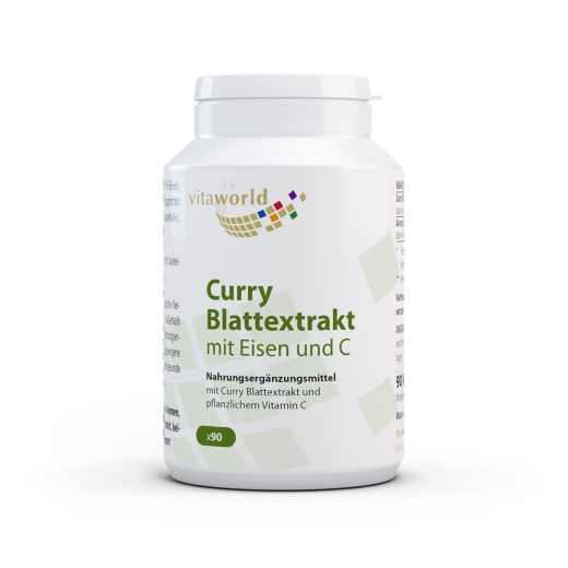 Curryblattextrakt mit Eisen und Vitamin C 90 vegane Kapseln