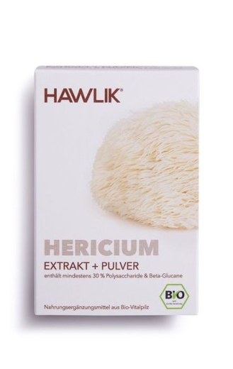 HAWLIK BIO Hericium Extrakt und Pulver 60 vegane Kapseln