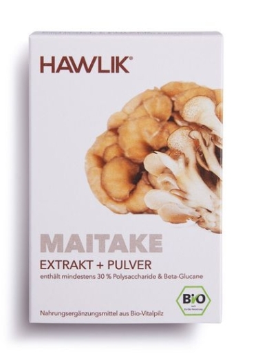 HAWLIK BIO Maitake Extrakt und Pulver 120 vegane Kapseln