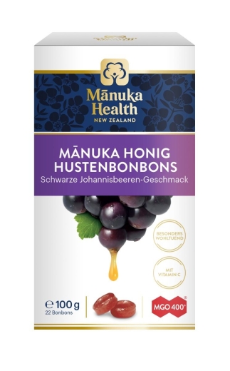 Hustenbonbons mit Manuka Honig Schwarzer Johannisbeere Geschmack