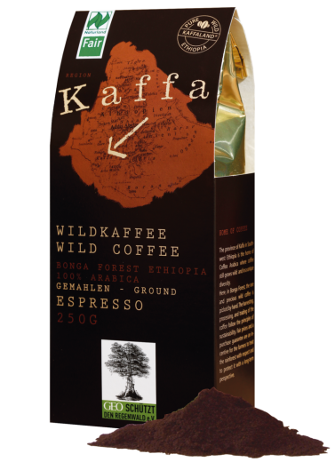 Kaffa Wildkaffee Espresso gemahlen 250g BIO