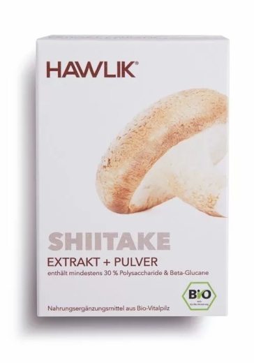 Shiitake Extrakt und Pulver Kapseln BIO 120 Stck Hawlik